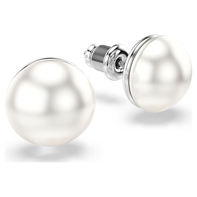 Boucles d’oreilles Matrix à perles de cristal, blanches, plaquées rhodium Boucles d’oreilles Matrix à perles de cristal, blanches, plaquées rhodium