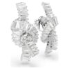 Boucles d’oreilles Matrix, taille baguette, nœud, blanches, plaquées rhodium Boucles d’oreilles Matrix, taille baguette, nœud, blanches, plaquées rhodium