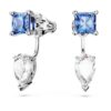 Boucles d’oreilles Mesmera à tailles variées, amovibles, bleues, plaquées rhodium