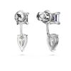 Boucles d’oreilles Mesmera à tailles variées, amovibles, bleues, plaquées rhodium