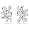 Boucles d’oreilles Mesmera à tailles variées, motif floral, blanches, plaquées rhodium Boucles d’oreilles Mesmera à tailles variées, motif floral, blanches, plaquées rhodium