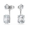 Boucles d’oreilles octogonales avec diamants synthétiques de 9,65 ct au total, formes variées, or blanc 18 carats Boucles d’oreilles octogonales avec diamants synthétiques de 9,65 ct au total, formes variées, or blanc 18 carats