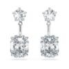 Boucles d’oreilles octogonales avec diamants synthétiques de 9,65 ct au total, formes variées, or blanc 18 carats Boucles d’oreilles octogonales avec diamants synthétiques de 9,65 ct au total, formes variées, or blanc 18 carats