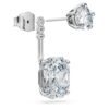 Boucles d’oreilles octogonales avec diamants synthétiques de 9,65 ct au total, formes variées, or blanc 18 carats Boucles d’oreilles octogonales avec diamants synthétiques de 9,65 ct au total, formes variées, or blanc 18 carats