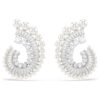 Boucles d’oreilles pendantes Ariana Grande X Swarovski : perle en cristal, tailles variées, blanc, plaqué rhodium Boucles d’oreilles pendantes Ariana Grande X Swarovski : perle en cristal, tailles variées, blanc, plaqué rhodium