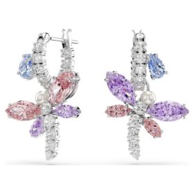 Boucles d’oreilles pendantes Ariana Grande X Swarovski, tailles variées, libellule, multicolores, plaquées rhodium Boucles d’oreilles pendantes Ariana Grande X Swarovski, tailles variées, libellule, multicolores, plaquées rhodium
