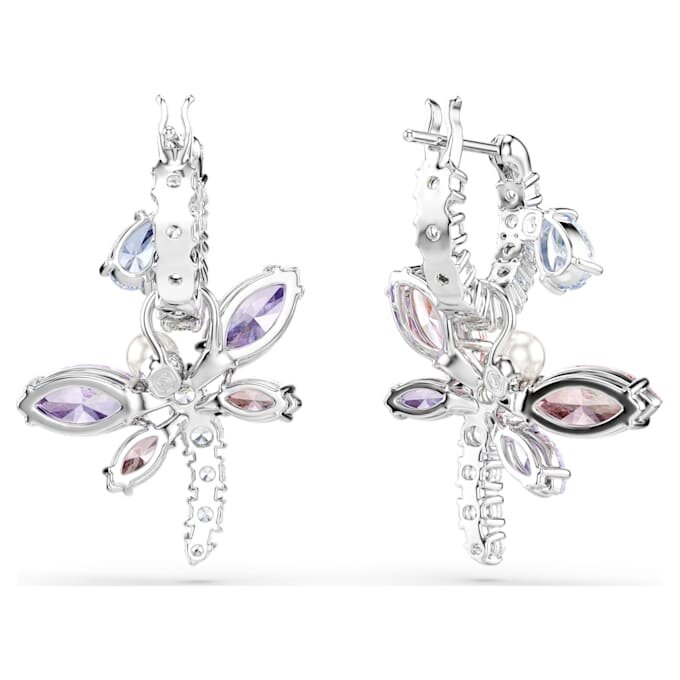 Boucles d’oreilles pendantes Ariana Grande X Swarovski, tailles variées, libellule, multicolores, plaquées rhodium Boucles d’oreilles pendantes Ariana Grande X Swarovski, tailles variées, libellule, multicolores, plaquées rhodium