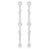 Boucles d’oreilles pendantes Constella, perles de cristal, tailles rondes, blanches, plaquées rhodium Boucles d’oreilles pendantes Constella, perles de cristal, tailles rondes, blanches, plaquées rhodium