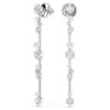 Boucles d’oreilles pendantes Constella, perles de cristal, tailles rondes, blanches, plaquées rhodium Boucles d’oreilles pendantes Constella, perles de cristal, tailles rondes, blanches, plaquées rhodium