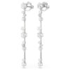 Boucles d’oreilles pendantes Constella, perles de cristal, tailles rondes, blanches, plaquées rhodium Boucles d’oreilles pendantes Constella, perles de cristal, tailles rondes, blanches, plaquées rhodium