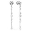 Boucles d’oreilles pendantes Constella, perles de cristal, tailles rondes, blanches, plaquées rhodium Boucles d’oreilles pendantes Constella, perles de cristal, tailles rondes, blanches, plaquées rhodium