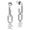 Boucles d’oreilles pendantes Constella, taille ronde, blanches, plaquées rhodium Boucles d’oreilles pendantes Constella, taille ronde, blanches, plaquées rhodium