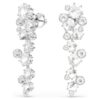 Boucles d’oreilles pendantes Constella, tailles variées, blanches, plaquées rhodium