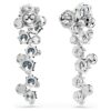 Boucles d’oreilles pendantes Constella, tailles variées, blanches, plaquées rhodium