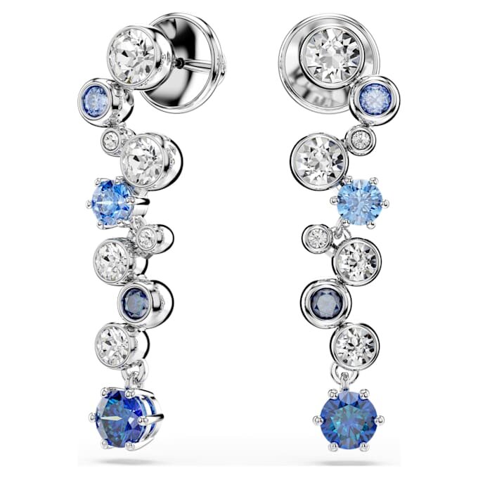 Boucles d’oreilles pendantes Constella, tailles variées, bleues, plaquées rhodium Boucles d’oreilles pendantes Constella, tailles variées, bleues, plaquées rhodium