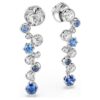 Boucles d’oreilles pendantes Constella, tailles variées, bleues, plaquées rhodium Boucles d’oreilles pendantes Constella, tailles variées, bleues, plaquées rhodium