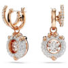 Boucles d’oreilles pendantes Dragon & Phoenix « Griffe de dragon », blanches, plaquées or rose