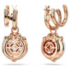 Boucles d’oreilles pendantes Dragon & Phoenix « Griffe de dragon », blanches, plaquées or rose