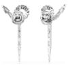 Boucles d’oreilles pendantes en forme de serpent, tailles variées, Année du Serpent, blanches, plaquées rhodium Boucles d’oreilles pendantes en forme de serpent, tailles variées, Année du Serpent, blanches, plaquées rhodium
