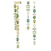 Boucles d’oreilles pendantes Gema : design asymétrique, tailles variées, extra-longues, vertes, plaquées or Boucles d’oreilles pendantes Gema : design asymétrique, tailles variées, extra-longues, vertes, plaquées or