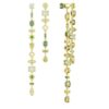 Boucles d’oreilles pendantes Gema : design asymétrique, tailles variées, extra-longues, vertes, plaquées or Boucles d’oreilles pendantes Gema : design asymétrique, tailles variées, extra-longues, vertes, plaquées or