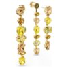 Boucles d’oreilles pendantes Gema : design asymétrique, tailles variées, longues, jaunes, plaquées or Boucles d’oreilles pendantes Gema : design asymétrique, tailles variées, longues, jaunes, plaquées or