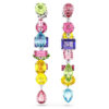 Boucles d’oreilles pendantes Gema : design asymétrique, tailles variées, longues, multicolores, plaquées rhodium Boucles d’oreilles pendantes Gema : design asymétrique, tailles variées, longues, multicolores, plaquées rhodium