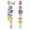 Boucles d’oreilles pendantes Gema : design asymétrique, tailles variées, longues, multicolores, plaquées rhodium Boucles d’oreilles pendantes Gema : design asymétrique, tailles variées, longues, multicolores, plaquées rhodium