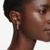 Boucles d’oreilles pendantes Gema, tailles variées, roses, plaquées rhodium Boucles d’oreilles pendantes Gema, tailles variées, roses, plaquées rhodium