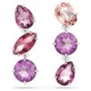 Boucles d’oreilles pendantes Gema, tailles variées, roses, plaquées rhodium Boucles d’oreilles pendantes Gema, tailles variées, roses, plaquées rhodium