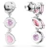 Boucles d’oreilles pendantes Gema, tailles variées, roses, plaquées rhodium Boucles d’oreilles pendantes Gema, tailles variées, roses, plaquées rhodium