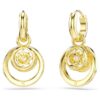 Boucles d’oreilles pendantes Hyperbola, taille ronde, blanches, plaquées or Boucles d’oreilles pendantes Hyperbola, taille ronde, blanches, plaquées or