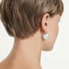 Boucles d’oreilles pendantes Idyllia, tailles variées, cœur, blanches, plaquées or Boucles d’oreilles pendantes Idyllia, tailles variées, cœur, blanches, plaquées or