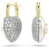 Boucles d’oreilles pendantes Idyllia, tailles variées, cœur, blanches, plaquées or Boucles d’oreilles pendantes Idyllia, tailles variées, cœur, blanches, plaquées or