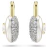 Boucles d’oreilles pendantes Idyllia, tailles variées, cœur, blanches, plaquées or Boucles d’oreilles pendantes Idyllia, tailles variées, cœur, blanches, plaquées or