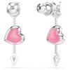 Boucles d’oreilles pendantes Idyllia, tailles variées, cœur transpercé d’une flèche, blanches, plaquées rhodium Boucles d’oreilles pendantes Idyllia, tailles variées, cœur transpercé d’une flèche, blanches, plaquées rhodium