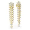 Boucles d’oreilles pendantes Idyllia, tailles variées, longues, blanches, plaquées or