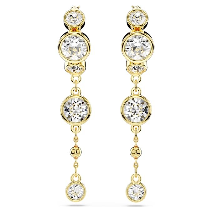 Boucles d’oreilles pendantes Imber, taille ronde, blanches, finition en métaux mélangés Boucles d’oreilles pendantes Imber, taille ronde, blanches, finition en métaux mélangés