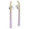 Boucles d’oreilles pendantes Matrix à dégradé de tailles rondes, multicolores, plaquées rhodium Boucles d’oreilles pendantes Matrix à dégradé de tailles rondes, multicolores, plaquées rhodium