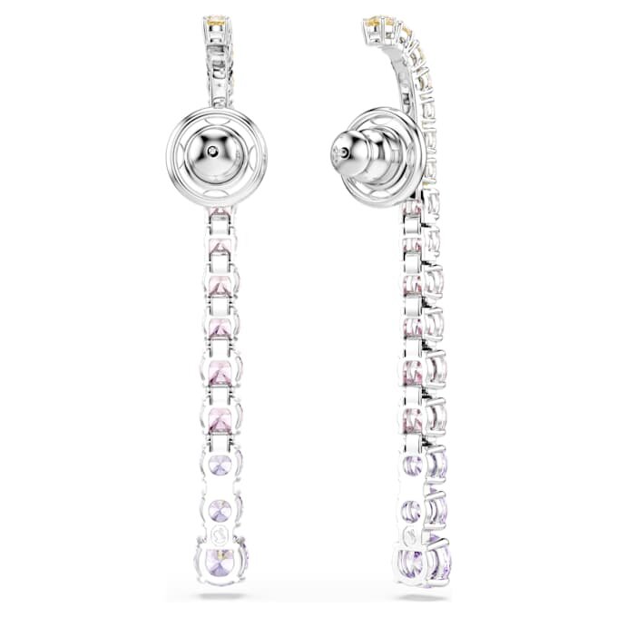 Boucles d’oreilles pendantes Matrix à dégradé de tailles rondes, multicolores, plaquées rhodium Boucles d’oreilles pendantes Matrix à dégradé de tailles rondes, multicolores, plaquées rhodium