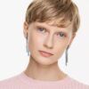 Boucles d’oreilles pendantes Matrix à gradation de tailles rondes, multicolores, plaquées ruthénium Boucles d’oreilles pendantes Matrix à gradation de tailles rondes, multicolores, plaquées ruthénium
