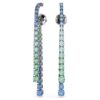 Boucles d’oreilles pendantes Matrix à gradation de tailles rondes, multicolores, plaquées ruthénium Boucles d’oreilles pendantes Matrix à gradation de tailles rondes, multicolores, plaquées ruthénium