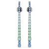 Boucles d’oreilles pendantes Matrix à gradation de tailles rondes, multicolores, plaquées ruthénium Boucles d’oreilles pendantes Matrix à gradation de tailles rondes, multicolores, plaquées ruthénium