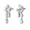 Boucles d’oreilles pendantes Mesmera, tailles variées, blanches, plaquées rhodium Boucles d’oreilles pendantes Mesmera, tailles variées, blanches, plaquées rhodium