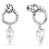 Boucles d’oreilles pendantes Mesmera, tailles variées, blanches, plaquées rhodium Boucles d’oreilles pendantes Mesmera, tailles variées, blanches, plaquées rhodium