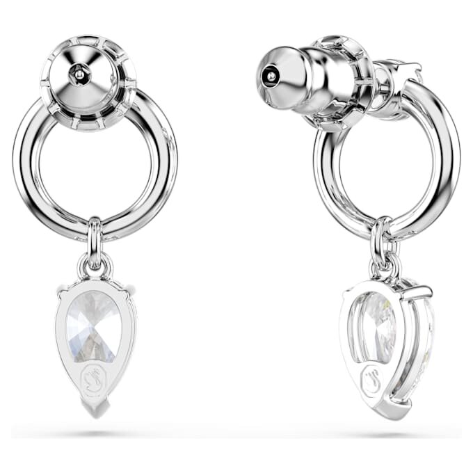 Boucles d’oreilles pendantes Mesmera, tailles variées, blanches, plaquées rhodium Boucles d’oreilles pendantes Mesmera, tailles variées, blanches, plaquées rhodium