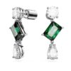 Boucles d’oreilles pendantes Mesmera à tailles variées, vertes, plaquées rhodium Boucles d’oreilles pendantes Mesmera à tailles variées, vertes, plaquées rhodium