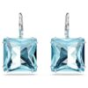 Boucles d’oreilles pendantes Millenia, taille carrée, bleues, plaquées rhodium Boucles d’oreilles pendantes Millenia, taille carrée, bleues, plaquées rhodium