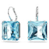 Boucles d’oreilles pendantes Millenia, taille carrée, bleues, plaquées rhodium Boucles d’oreilles pendantes Millenia, taille carrée, bleues, plaquées rhodium