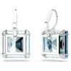 Boucles d’oreilles pendantes Millenia, taille carrée, bleues, plaquées rhodium Boucles d’oreilles pendantes Millenia, taille carrée, bleues, plaquées rhodium
